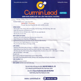 Thực phẩm bảo vệ sức khỏe Curmin Lead Softgel (30 viên)
