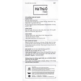 Thực phẩm bảo vệ sức khỏe Hà thủ ô TW3 (60 viên)