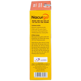 Dung dịch xịt tạo màng sinh học Nacurgo bảo vệ da tổn thương (30ml)