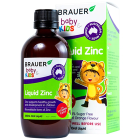 Thực phẩm bảo vệ sức khoẻ Brauer Baby &amp; Kids Liquid Zinc (200ml)