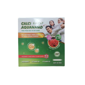 Thực phẩm bảo vệ sức khỏe Calci Aquanano D3+Mk7 (20 ống)