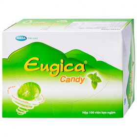 Kẹo ngậm thảo dược Eugica Candy giảm ho, đau rát họng (100 viên)