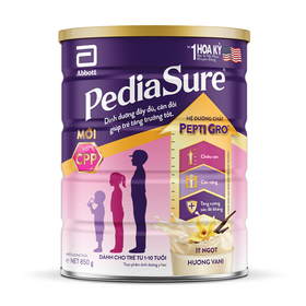 Sữa bột dinh dưỡng Pediasure hương vani dành cho trẻ biếng ăn từ 1-10 tuổi (850g)