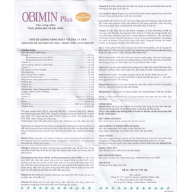 Thực phẩm bảo vệ sức khỏe Obimin Plus (30 viên)