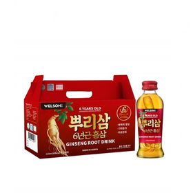 Nước uống nhân sâm nguyên củ Welson Ginseng Root Drink giúp tăng cường sức khỏe (10 chai x 120ml)