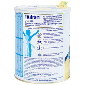 Sữa bột Nestle Nutren Junior hỗ trợ hệ tiêu hóa giúp trẻ hấp thu dinh dưỡng (850g)