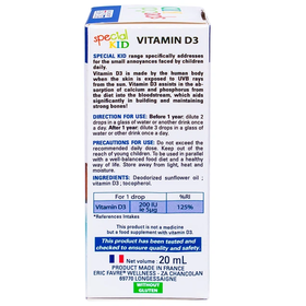 Thực phẩm bảo vệ sức khỏe Special Kid Vitamine D3 (20ml)