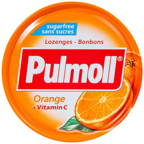 Kẹo ngậm ho không đường Pulmoll Pastillen Orange + Vitamin C vị cam (50g)