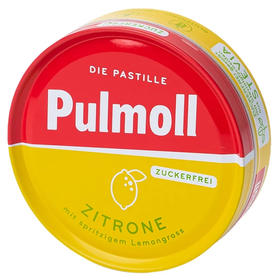Kẹo ngậm ho không đường Pulmoll Zitrone hương chanh giảm ho, dịu họng (45g)