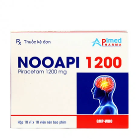 Thuốc Nooapi 1200mg Apimed điều trị hội chứng tâm thần (10 vỉ x 10 viên)