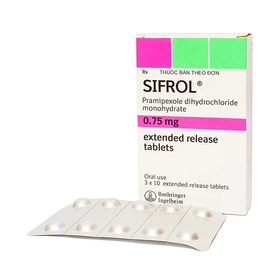Thuốc Sifrol 0.75 Boehringer điều trị bệnh Parkinson vô căn (3 vỉ x 10 viên)