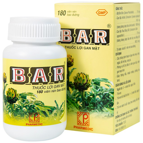 Thuốc Bar Pharmedic lợi gan mật (Hộp 180 viên)