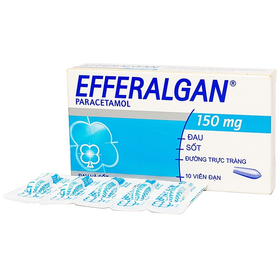Viên đặt trực tràng Efferalgan 150mg giúp giảm đau, hạ sốt (2 vỉ x 5 viên)