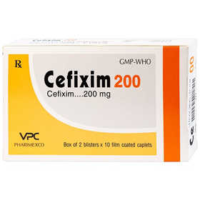 Thuốc Cefixim 200mg STADA điều trị nhiễm khuẩn, viêm thận, họng (10 viên)
