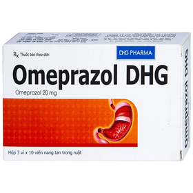 Thuốc Omeprazol DHG 20mg điều trị trào ngược dạ dày - thực quản (30 viên)