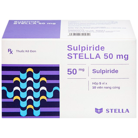 Thuốc Sulpiride STELLA 50mg điều trị chứng lo âu ở người lớn (5 vỉ x 10 viên)