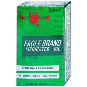 Dầu gió xanh con ó Eagle Brand Midicated Oil giảm nhức đầu, cảm cúm, đau lưng (24ml)