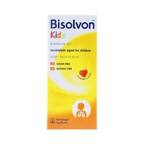 Siro Bisolvon Kids Boehringer làm loãng đờm trong các bệnh phế quản phổi cấp và mạn tính (60ml)