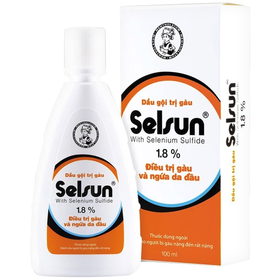 Thuốc gội trị gàu Selsun 1,8% điều trị và dự phòng gàu, ngứa da đầu và viêm da tiết bã (100ml)