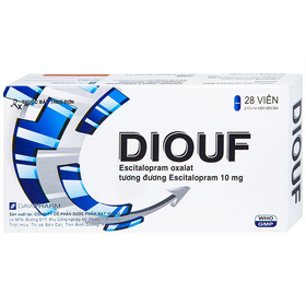 Thuốc Diouf 10mg Đạt Vi Phú điều trị chứng trầm cảm (2 vỉ x 14 viên)