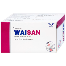Thuốc Waisan 50mg điều trị triệu chứng tăng trương lực cơ (10 vỉ x 10 viên)