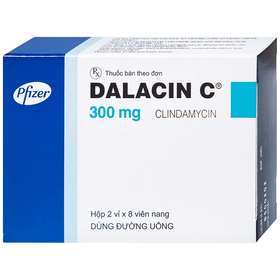 Thuốc Dalacin C 300mg Pfizer điều trị viêm họng, viêm xoang (2 vỉ x 8 viên)