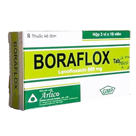 Thuốc Boraflox 500mg Arlico hỗ trợ điều trị các bệnh nhiễm khuẩn (30 viên)
