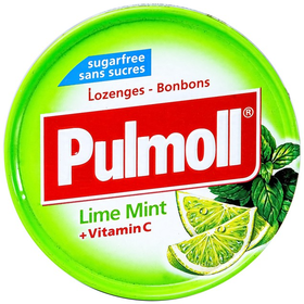 Kẹo ngậm không đường Pulmoll Lime Mint vị chanh bạc hà giúp giảm ho, thông cổ (45g)