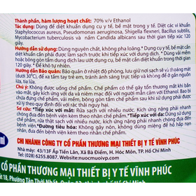 Alcool 70 Cồn 70 Độ Opc Chai 1 Lít Có Vòi Xịt