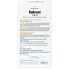 Thuốc gội trị gàu Selsun 1,8% điều trị và dự phòng gàu, ngứa da đầu và viêm da tiết bã (100ml)