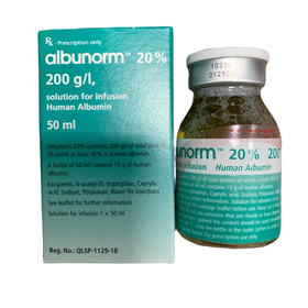 Thuốc Albunorm 20% phục hồi và duy trì thể tích máu (50ml)