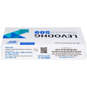 Thuốc Levodhg 500mg điều trị nhiễm khuẩn (3 vỉ x 10 viên)