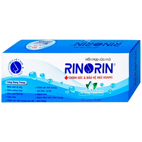 Bộ rửa mũi xoang Rinorin hỗ trợ chăm sóc mũi xoang (1 bình + 30 gói)