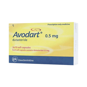 Thuốc Avodart 0.5mg GSK phòng và điều trị tăng sản lành tính tuyến tiền liệt (3 vỉ x 10 viên)