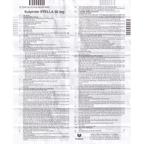 Thuốc Sulpiride STELLA 50mg điều trị chứng lo âu ở người lớn (5 vỉ x 10 viên)