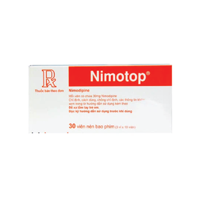 Thuốc Nimotop Bayer phòng và điều trị thiếu máu cục bộ (3 vỉ x 10 viên)