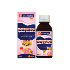 Siro Multivitamin Syrup Lysine & Prebiotics Vitahealth bổ sung vitamin cho trẻ (120ml)