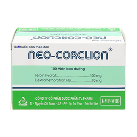 Thuốc Neo-Corclion TV.Pharm điều trị ho, long đờm, ho mãn tính (10 vỉ x 10 viên)