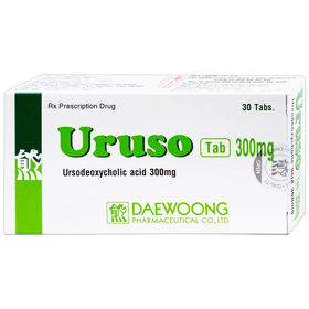 Thuốc Uruso 300mg Daewoong điều trị sỏi mật giàu cholesterol (3 vỉ x 10 viên)