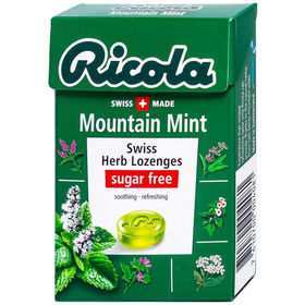 Kẹo ngậm không đường Ricola Mountain Mint giúp thông cổ, giảm ho (40g)