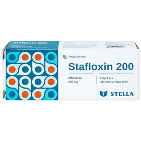 Thuốc Stafloxin 200 Stella điều trị các chứng nhiễm trùng (2 vỉ x 10 viên)