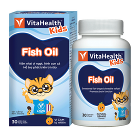Thực phẩm bảo vệ sức khỏe VitaHealth Kids Fish Oil hỗ trợ bổ sung DHA cho trẻ em (30 viên)