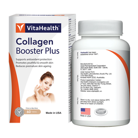 Viên uống VitaHealth Collagen Booster Plus giúp đẹp da, hạn chế lão hóa (60 viên)