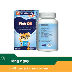 Viên nhai bổ sung dầu cá  Kids Fish Oil VitaHealth 30 viên