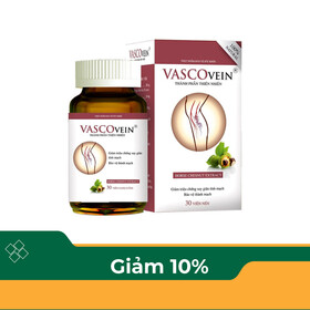 Viên uống Vascovein hỗ trợ giảm triệu chứng suy giãn tĩnh mạch hộp (30 viên)