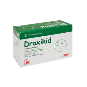 Cốm pha hỗn dịch uống Droxikid 250mg trị nhiễm khuẩn đường tiết niệu (24 gói x 3g)