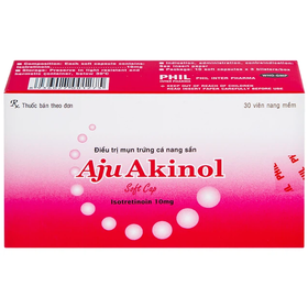 Thuốc Aju Akinol điều trị mụn trứng cá nang sần (3 vỉ x 10 viên)