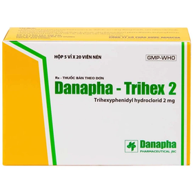 Thuốc Danapha - Trihex 2 Điều Trị Hỗ Trợ Hội Chứng Parkinson, Giảm Hội Chứng Ngoại Tháp (Hộp 5 Vỉ X 20 Viên)