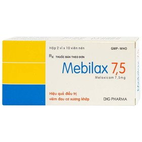 Thuốc Mebilax 7,5 điều trị viêm đau cơ xương khớp (2 vỉ x 10 viên)