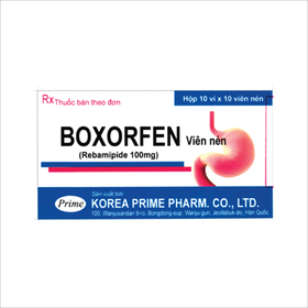 Thuốc Boxorfen điều trị loét dạ dày, viêm dạ dày (10 vỉ x 10 viên)